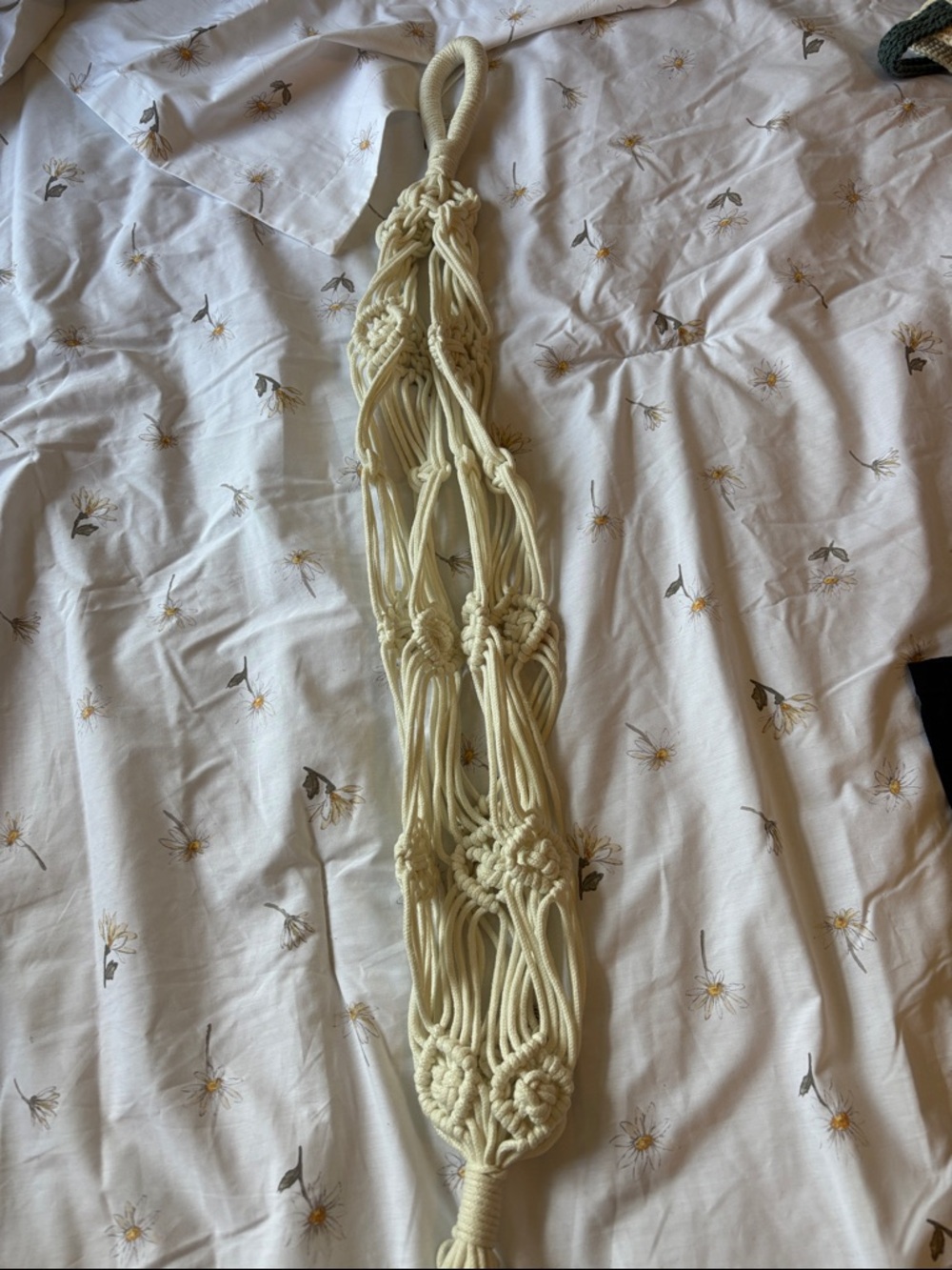 Handmade Macramé Plant Hanger - Cream